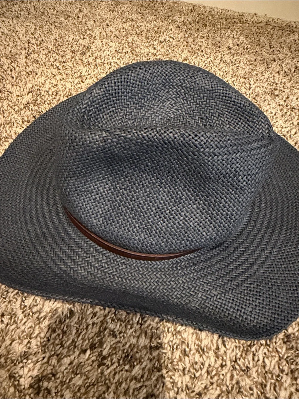 Frye Weston  Trimmed Rancher Hat with Brown Leather Band NWT